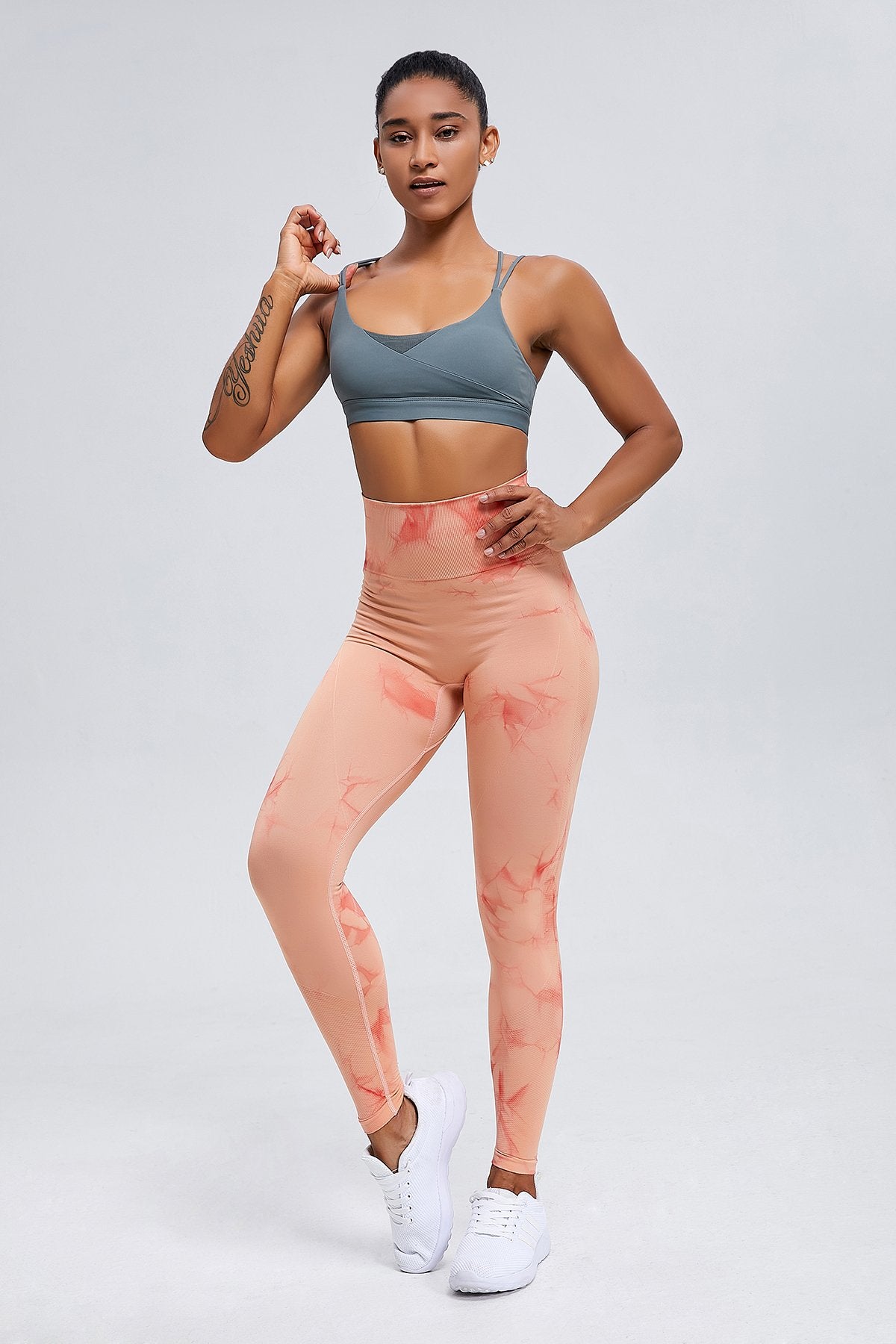 HZORI® | Butt Lifting Watery Dye Scrunch Legging