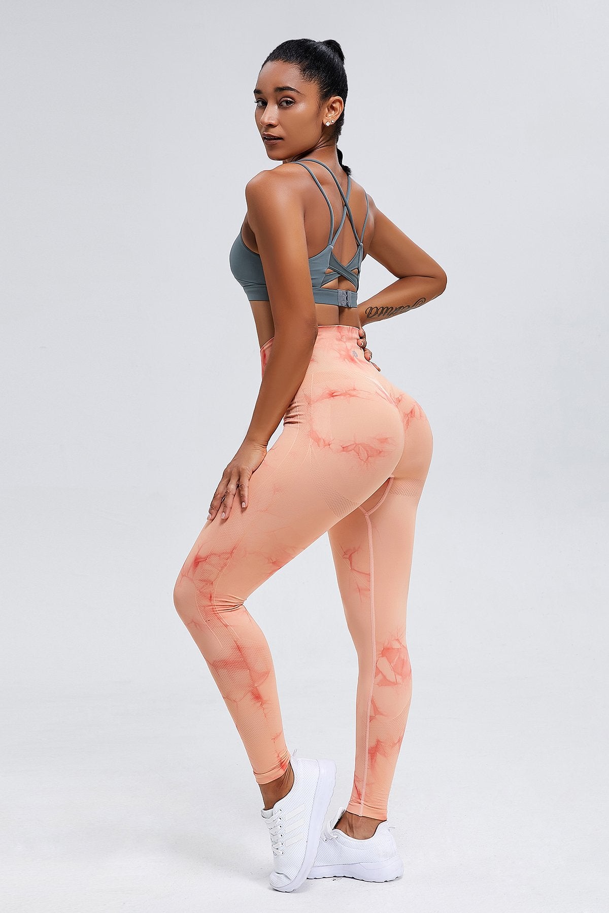 HZORI® | Butt Lifting Watery Dye Scrunch Legging