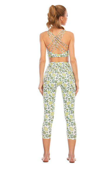 HZORI® | Sports Yoga Suit Women's Lemon Print