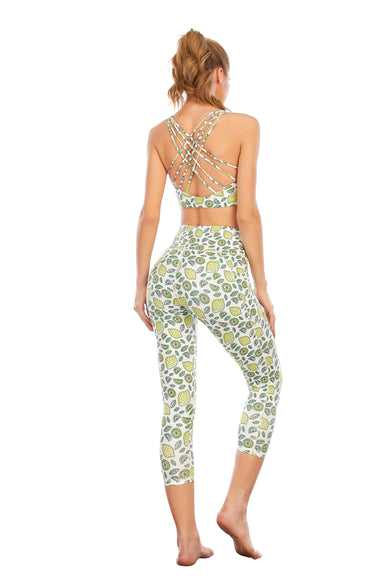 HZORI® | Sports Yoga Suit Women's Lemon Print