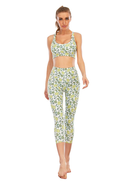 HZORI® | Sports Yoga Suit Women's Lemon Print