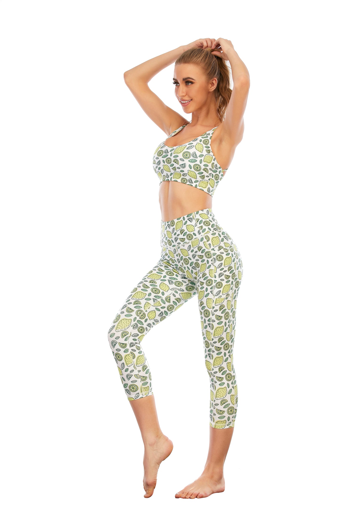 HZORI® | Sports Yoga Suit Women's Lemon Print