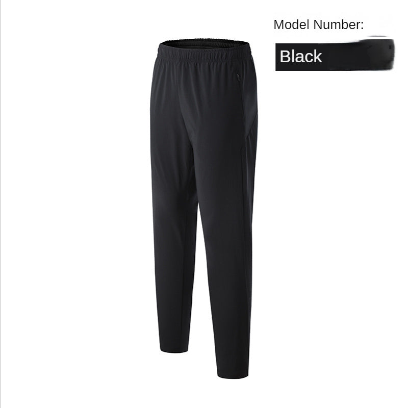 Hzori Quick-Drying Sports Pants Men's Spring and Summer Loose Thin Ice Silk Outdoor Running Fitness Yoga Leisure Training Trousers