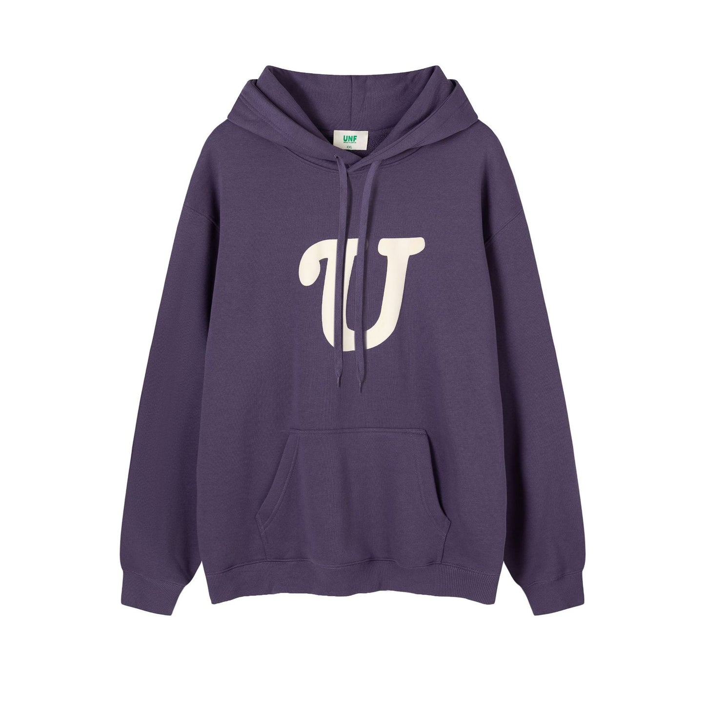 Hzori Loose 350G Heavy Fleece Letter-Printing Foam Printed Hoodie 2023 Autumn and Winter New