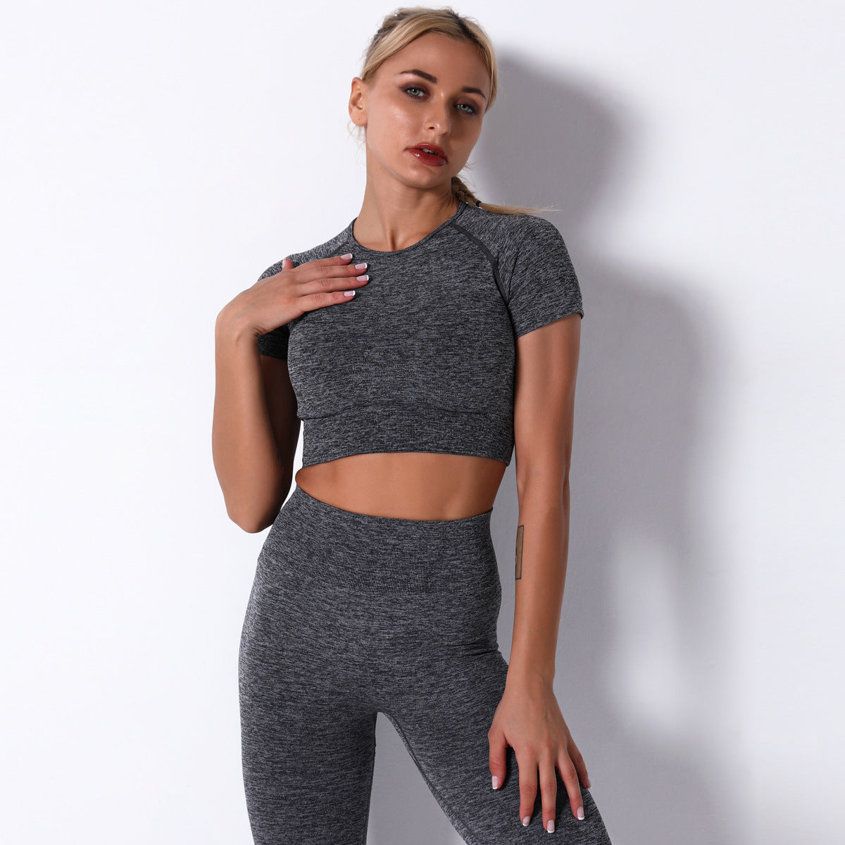 Hzori 2023 Autumn and Winter New Seamless Yoga Exercise Suit Women's Summer Women's Clothing