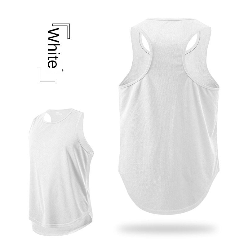 Hzori Summer Marathon Quick-Drying Sports Vest Men's Sleeveless Waistcoat Running for Basketball Training Loose Fitness Vest