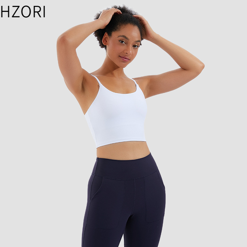 Hzori 2023 New Yoga Small Sling with Chest Pad Moisture Wicking Sports Underwear Yoga Clothing Top