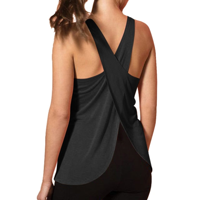 HZORI® | Women Cross Back Yoga Shirt Sleeveless tank