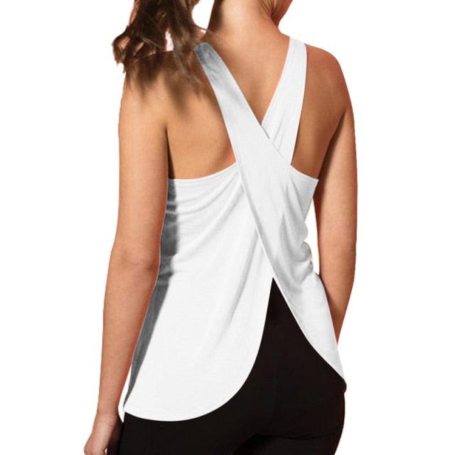 HZORI® | Women Cross Back Yoga Shirt Sleeveless tank