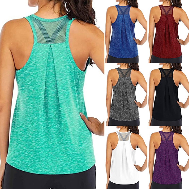 HZORI® | Women Cross Back Yoga Shirt Sleeveless tank