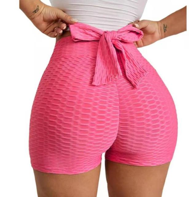 HZORI® | Bow Tie Textured Butt Lifting Sports Shorts