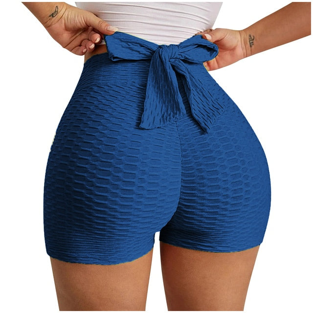 HZORI® | Bow Tie Textured Butt Lifting Sports Shorts